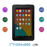 7 inch tablet Quad Core 1GB RAM 16GB ROM, Dual camera's 2.0MP+0.3MP 2800mAh WiFi Bluetooth