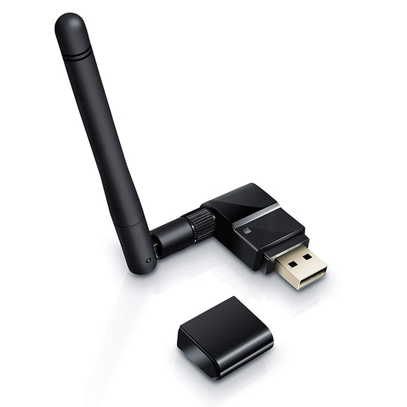 CSL - 300 Mbit s WLAN Stick mit Abnehmbarer Antenne - Wireless LAN - USB 2.0 Stick - Mini Dongle 802.11n b g - SMA Buchse 150 54 - Windows 10 fähig - Schwarz