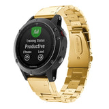 Pinhen - horlogeband voor Garmin Fenix 5, Quick-Fit, 22 mm, gemakkelijke pasvorm, roestvrij staal, reserve voor Smart Watch Garmin Fenix 5 / Forerunner 935 / Aproach S60