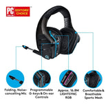 Logitech G933 draadloze 2,4 GHz gaming-headset met 7.1 Surround Sound Pro