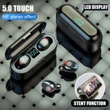 Bluetooth V5.0 Earphone Wireless Earphones Stereo Sport Wireless Headphones headset 2000 mAh