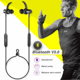 Wireless Headphones Sports Bluetooth Earphone 5.0 Stereo IPX5 Waterproof Bluetooth Headset with Mic