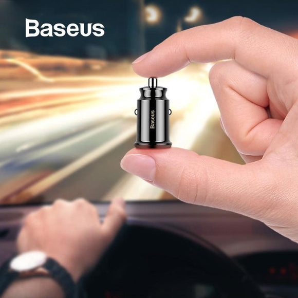 Baseus Mini USB-auto Snel lader voor mobiele telefoon Tablet GPS 3.1A