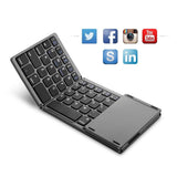 AVATTO B033 Mini Bluetooth opvouwbaar toetsenbord met touchpad voor Windows, Android, IOS tablet