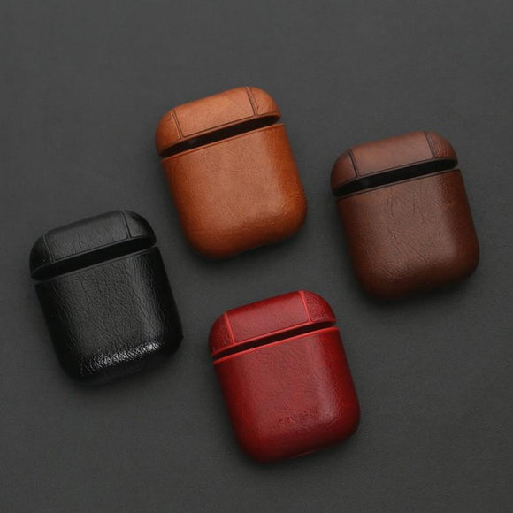 Earphone Case For Apple Airpods Case Key Luxury Leather Storage Wireless