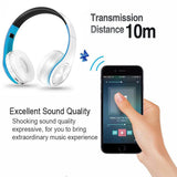 Bluetooth stereo opvouwbare headset Audio MP3 verstelbare oortelefoon met microfoon voor muziek