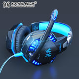 Kotion G2000 Stereo Gaming Headset Diepe basgame Headset met microfoon LED-licht voor PC Gamer