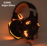 Kotion G2000 Stereo Gaming Headset Diepe basgame Headset met microfoon LED-licht voor PC Gamer