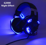 Kotion G2000 Stereo Gaming Headset Diepe basgame Headset met microfoon LED-licht voor PC Gamer