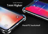 GETIHU Airbag-hoesje voor iPhone XS Max XR X 8 7 6 6S Plus 360 met gehard glas