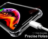 GETIHU Airbag-hoesje voor iPhone XS Max XR X 8 7 6 6S Plus 360 met gehard glas