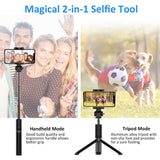 Bluetooth Selfie Stick met statief Kunststoflegering voor iPhone Samsung Huawei