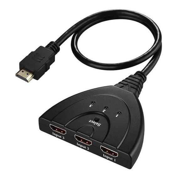 Amkle Mini 3 Port HDMI Splitter Adapter 4K*2K 1080P Switcher 3 in 1 out Port HDTV Xbox PS3 PS4