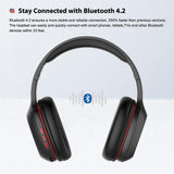 Ausdom M09 Bluetooth-Over-ear hoofdtelefoon Opvouwbaar Bluetooth 4.2 Stereo Headset met microfoon