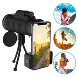 Lens voor telefoon 40X60 Zoom met HD vision 40X vergroting prisma lens+kompas Telefoonclip Statief