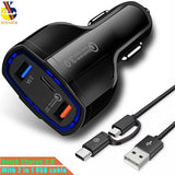 3.0 Auto Snellader 5V 3.5A QC3.0 Dual USB voor APPLE SAMSUNG en meer