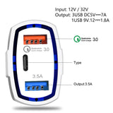 3.0 Auto Snellader 5V 3.5A QC3.0 Dual USB voor APPLE SAMSUNG en meer