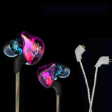 AK Original KZ ZST Colorful BA+DD In Ear Earphone Hybrid  HIFI Bass Noise Cancelling Earbuds With Mic