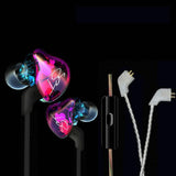 AK Original KZ ZST Colorful BA+DD In Ear Earphone Hybrid  HIFI Bass Noise Cancelling Earbuds With Mic