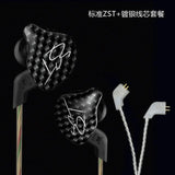 AK Original KZ ZST Colorful BA+DD In Ear Earphone Hybrid  HIFI Bass Noise Cancelling Earbuds With Mic