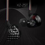 AK Original KZ ZST Colorful BA+DD In Ear Earphone Hybrid  HIFI Bass Noise Cancelling Earbuds With Mic