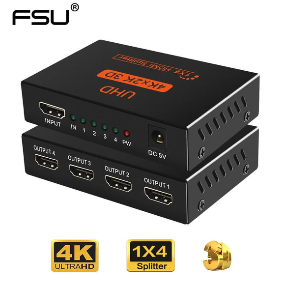 1 In 2 Out HDMI Splitter 1 In 4 HDMI Splitter Amplifier HDCP 1080P 4K Dual Display For HDTV PS3 Xbox