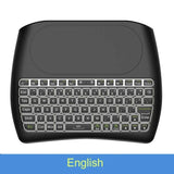 Backlight D8 Pro Plus i8 English Russian 2.4GHz Wireless Mini Keyboard Air Mouse Touchpad Controller