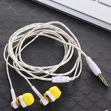 High Quality Wired Earphone Stereo In-Ear 3.5mm Nylon Weave Cable  Headset With Mic