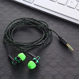 High Quality Wired Earphone Stereo In-Ear 3.5mm Nylon Weave Cable  Headset With Mic