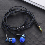 High Quality Wired Earphone Stereo In-Ear 3.5mm Nylon Weave Cable  Headset With Mic