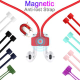 TWS Anti Lost Strap Magnetic String Rope For Bluetooth earphones Silicone Cable Cord