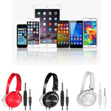 New Wired Headphones With Microphone Over Ear Headsets Bass HiFi Sound Music Stereo Earphone